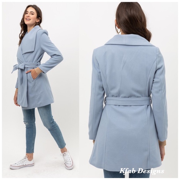 💗LAST 1! Soft Wide Lapel Waist Tie Coat Jacket! - Picture 6 of 7